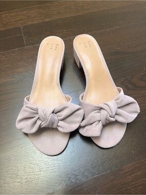 Women’s Knotted Slide Sandals in Dusty Mauve